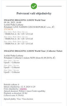 Imagine Dragons Praha 9.6.2025 sezení