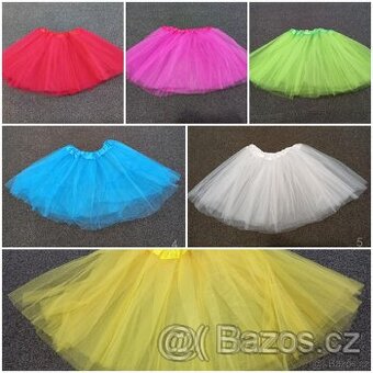 Nové tylové tutu sukně, délka 40 cm, cca 7-11 let