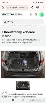 Karoq oboustranný koberec