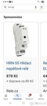 Hlídací napěťové relé Elko EP HRN-55