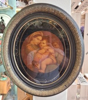 Svatý starožitný obraz Madony