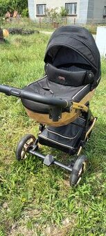 Kočárek: Korba + sporťák 2v1 Junama Diamond Satin Mirror