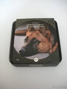 Stříbrná mince Psí plemena - Německý ovčák proof