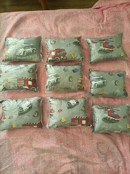 Polštářek, děti, lego, auta