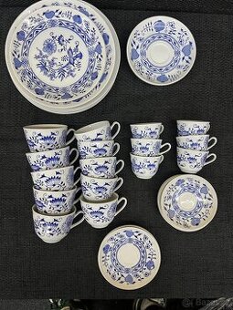Porcelánová souprava – modrobílý dekor, 25 ks