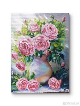 Olejomalba "Raní svět a růže "