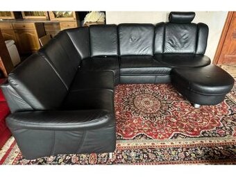 Luxusní rohová kožená sedací souprava, 3199