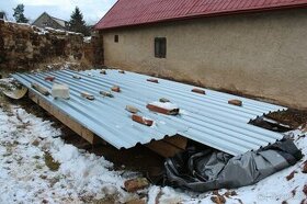 Prodej trapézového plechu 0,8x1000x6000 mm.