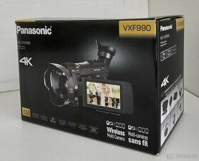 Videokamera Panasonic VXF990 s mikrofonem RODE VideoMicPro
