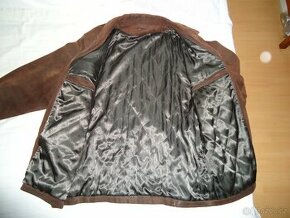 Pánská kožená bunda - broušená s podšívkou, vel. XL/ XXL