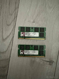 Operační paměť RAM DDR2 2GB, 667MHz, Kingston (2x1GB)
