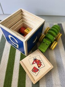 Dřevěné hračky pro nejmenší vkladačka, puzzle