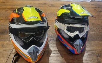 Dětské motokrosové helmy vel.S vč. brýlí