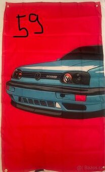 Baner - vlajka - prapor VW Golf III VR6 - 90x150 cm