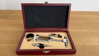 Dárková sada na víno v dřevěné krabičce