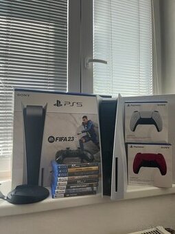 PS5 S MECHANIKOU + DVA OVLADAČE