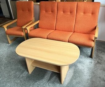 PRODÁM POHOVKU, KŘESLO A KONFERENČNÍ STOLEK