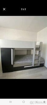 Patrová postel pro 2 děti + přistýka