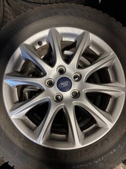 Original Alu disky Ford 6,5Jx16 ET50 a pneu 215/60R16 Nokian