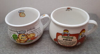 Keramické hrnky na polévku