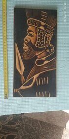 Ornament Afrického bojovníka z JAR originál z ebenu.
