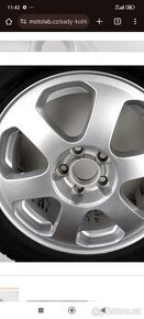 1ks Alu Octavia 5x100 r15 6,5j et43