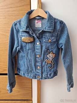 Jeansová bunda vel. 122 H&M - 1