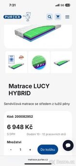 Matrace 90x200