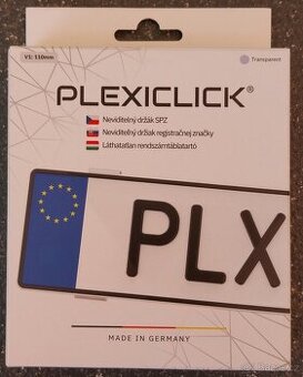 Bezrámečkové uchycení spz Plexiclick