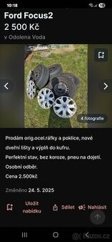 Ocelové disky+letní pneu