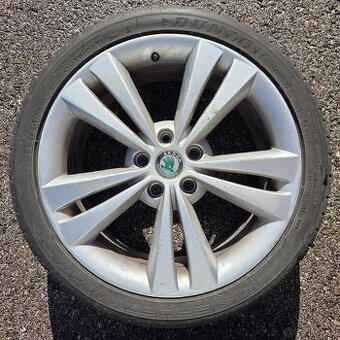 Alu kola Škoda Octavia 2 RS 18" 5x112,letní Dunlop 225/40R1