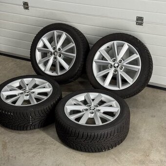 Alu kola Škoda, zimní Nokian 6mm 215/45 R16, 5x100