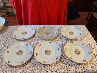 Velký Vintage Set Dezertních Talířů TK Thun Czechoslovakia