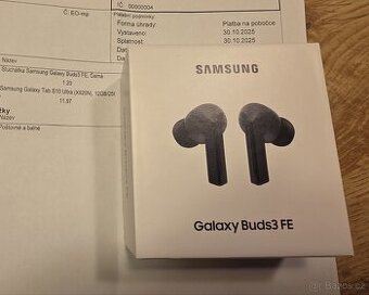 Nerozbalené Samsung Galaxy Buds3 FE, Černá - nové