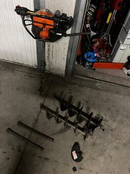 Stihl půdní vrták+ 90 150 200mm vrtáky+vrtací hlava 2x prodl