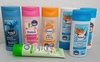 Cestovní kosmetika Balea + Nivea tělové mléko + Listerine
