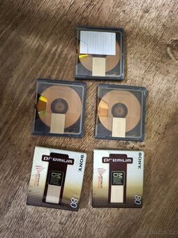 5 ks Minidisk minidisc SONY Premium 80 min.,čti popis - 1