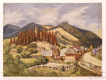 Obraz Viliam Schwarz, Vrátna dolina, olej 43x58