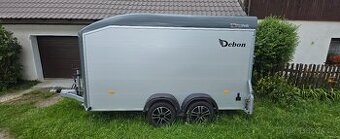 Skříňový přívěs DEBON C700 ALU, ŠEDÝ - JAKO NOVÝ