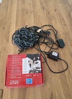 Vánoční světla, bílá, 21,9m