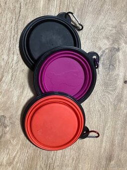 Skládací silikonová miska pro malého psa, kočičku