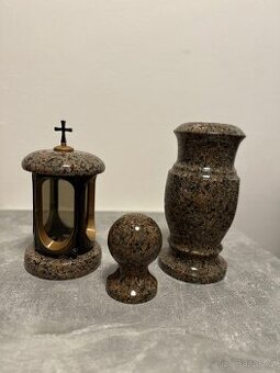 Granitové výrobky – váza, lampy, dekorativní koule