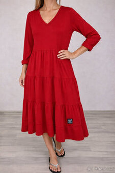 šaty kanýr červené