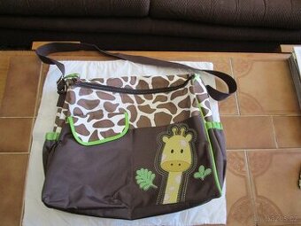 Nová přenosná hnědá taška na kočárek apod., hodně kapes