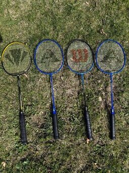 Badmintonové rakety (4 ks + obal)