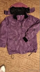 zimní dámská/pánská bunda barva fialová s kapucí; podzimní