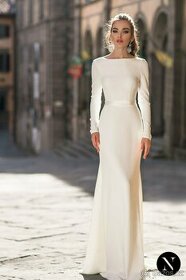 Luxusní nenošené svatební šaty, MARIGOLD S-M, XS/S- 34/36 EU - 1