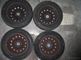 Letní pneumatiky 185/65/14 na disku z Citroenu Xsara - 4 ks