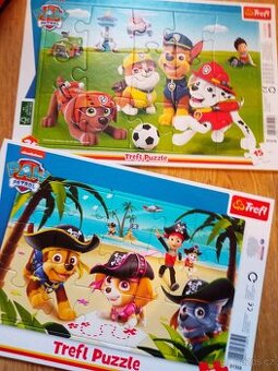 2 NOVÉ Puzzle Tlapkové patroly po 15 dílcích / dohromady/