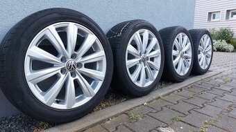 Alu kola originál 5x100 r16 vw Polo letní pneu